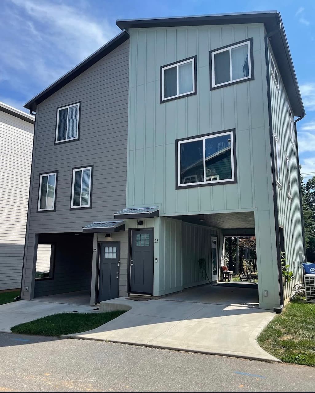 Two Compact Cottages homes side by side, Asheville, NC